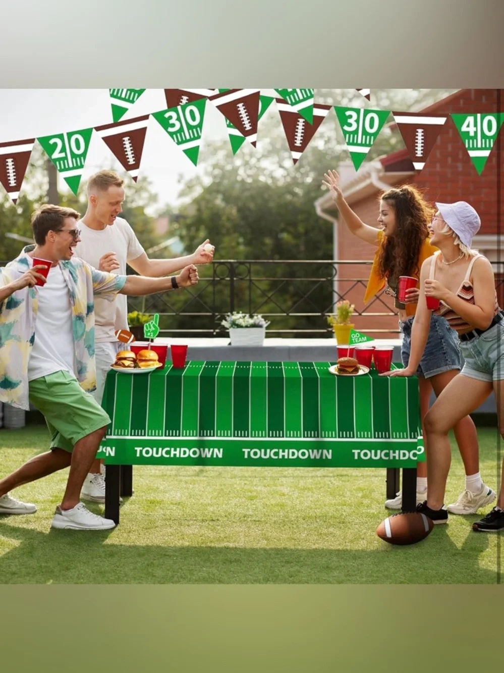 4E's Novelty 4 Pcs (9’ Each) Football Flag Banner No DIY MSRP $19.99 New NIP